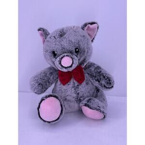 Grey LUCKY Bear Stuffed Plush Faux Fur Supper Soft Dog Toy